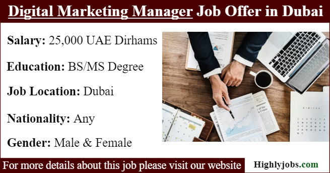 Digital Marketing Manager Job Offer in Dubai