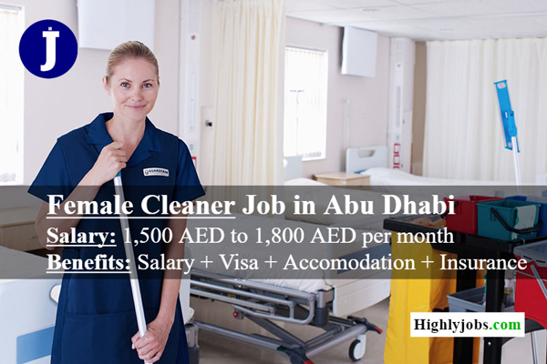 Female Cleaner Job in Abu Dhabi
