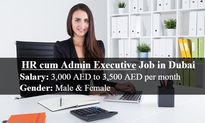 HR cum Admin Executive Job in Dubai – UAE