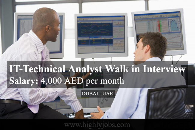 IT-Technical Analyst Walk in Interview in Dubai 