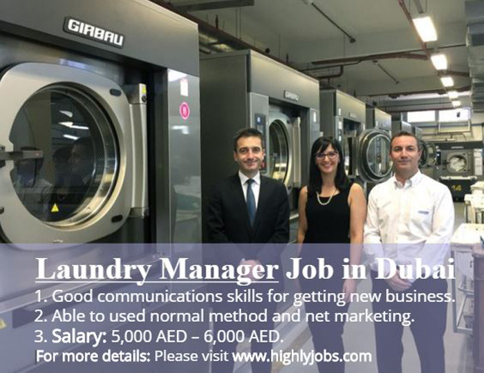Laundry Manager Job in Dubai