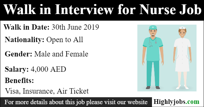 Walk in Interview for Home Healthcare Nurse Job in Dubai