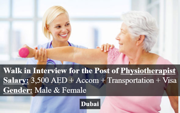 Walk in Interview for the Post of Physiotherapist