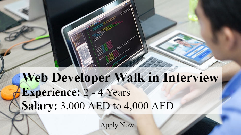 Web Developer Walk in Interview in Dubai